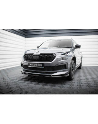 SPLITTER ANTERIORE V.1 Skoda Kodiaq Sportline Mk1 Facelift (Cod. M-SK-KO-1F-SL-FD1G)