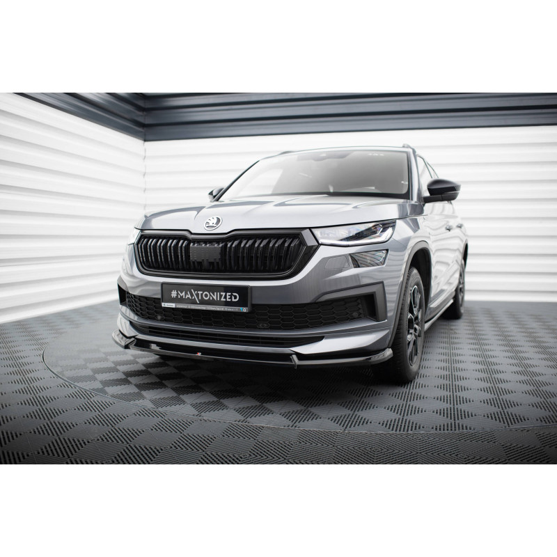 SPLITTER ANTERIORE V.1 Skoda Kodiaq Sportline Mk1 Facelift (Cod. M-SK-KO-1F-SL-FD1G)