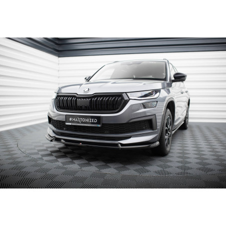 SPLITTER ANTERIORE V.1 Skoda Kodiaq Sportline Mk1 Facelift (Cod. M-SK-KO-1F-SL-FD1G)