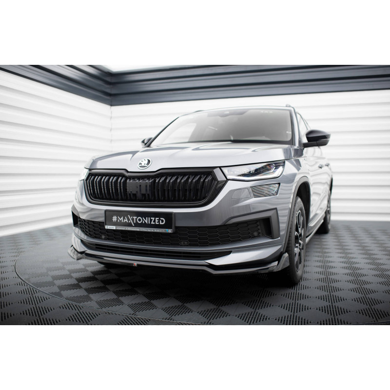 SPLITTER ANTERIORE V.2 Skoda Kodiaq Sportline Mk1 Facelift (Cod. M-SK-KO-1F-SL-FD2G)