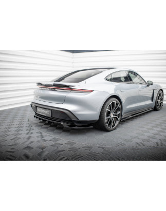 Splitter posteriore (con barre verticali) Porsche Taycan / Taycan 4 / Taycan 4S / Taycan GTS Mk1 (Co