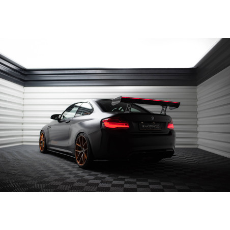 Spoiler in carbonio  + LED BMW M2 F87 / 2 M-Pack F22 (Cod. M-CF-BM-M2-F87-WING5-INT-245-P+LED)