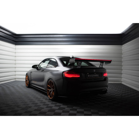 Spoiler in carbonio  + LED BMW M2 F87 / 2 M-Pack F22 (Cod. M-CF-BM-M2-F87-WING5-INT-245-P+LED)