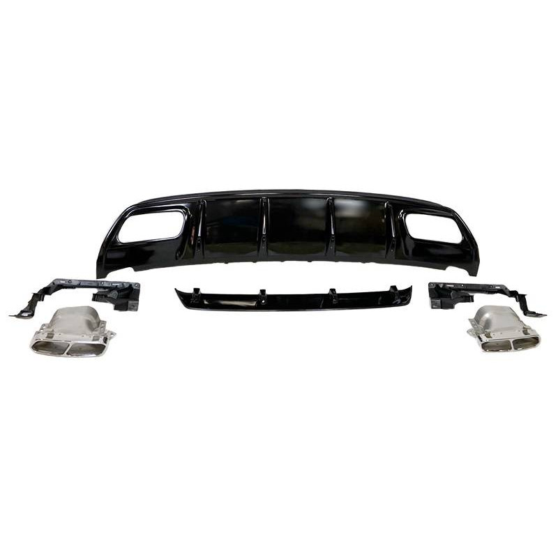Diffusore Posteriore Mercedes W176 2012-2018 Look AMG A45 ABS (Cod. E-TCM0132)