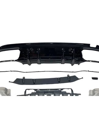 Diffusore Posteriore Mercedes W205 2019 4P / SW Look C63 Black (Cod. E-TCM0442)