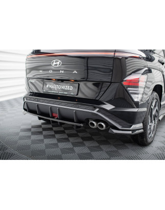 Splitter posteriore (con barre verticali) Hyundai Kona N-Line Mk2 (Cod. M-HY-KO-2-NLINE-RSD1G+RD1G)
