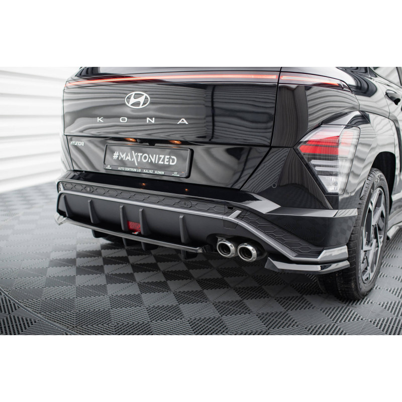 Splitter posteriore (con barre verticali) Hyundai Kona N-Line Mk2 (Cod. M-HY-KO-2-NLINE-RSD1G+RD1G)