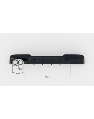 Sottoparaurti posteriore V.2 BMW 5 M-Pack F10 / F11 (Versione 2x1 scarico) (Cod. M-BM-5-10-MPACK-RS2