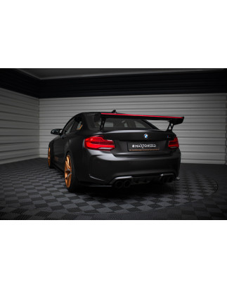Spoiler in carbonio  + LED BMW M2 F87 / 2 / 2 M-Pack F22 (Cod. M-CF-BM-M2-F87-WING5-EXT-245-P+LED)