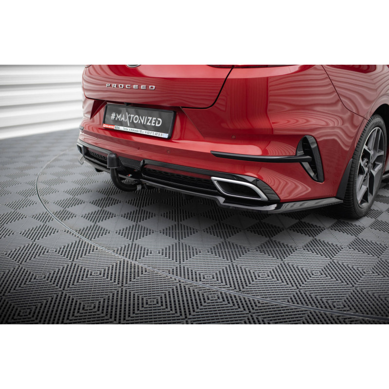 Splitter posteriore (con barre verticali) Kia ProCeed GT-Line Mk1 (Cod. M-KI-CE-3F-PRO-GTLINE-RD1G+R