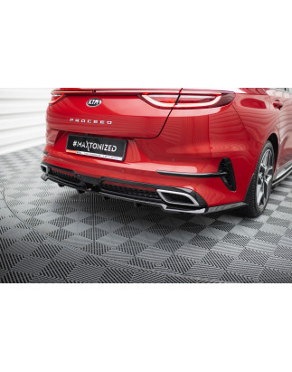 Splitter posteriore (con barre verticali) Kia ProCeed GT-Line Mk1 (Cod. M-KI-CE-3F-PRO-GTLINE-RD1G+R