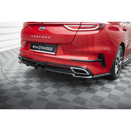 Splitter posteriore (con barre verticali) Kia ProCeed GT-Line Mk1 (Cod. M-KI-CE-3F-PRO-GTLINE-RD1G+R