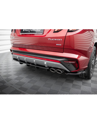 Splitter posteriore (con barre verticali) Hyundai Tucson N-Line Mk4 (Cod. M-HY-TU-4-NLINE-RSD1G+RD1G