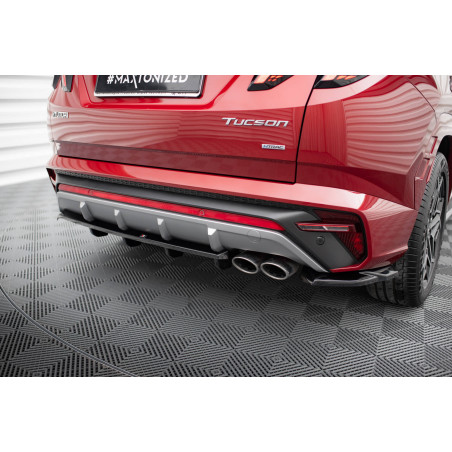 Splitter posteriore (con barre verticali) Hyundai Tucson N-Line Mk4 (Cod. M-HY-TU-4-NLINE-RSD1G+RD1G