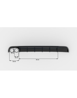 Sottoparaurti posteriore Audi A6 berlina / Avant C7 (Versione 1x2 scarico) (Cod. M-AU-A6-C7-AV-RS1GO