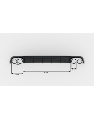 Sottoparaurti posteriore Audi A6 berlina / Avant C7 (Version with dual scaricos on both sides) (Cod.