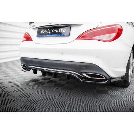 Splitter posteriore (con barre verticali) Mercedes-Benz CLA C117 Facelift (Cod. M-ME-CLA-117F-RD1G+R