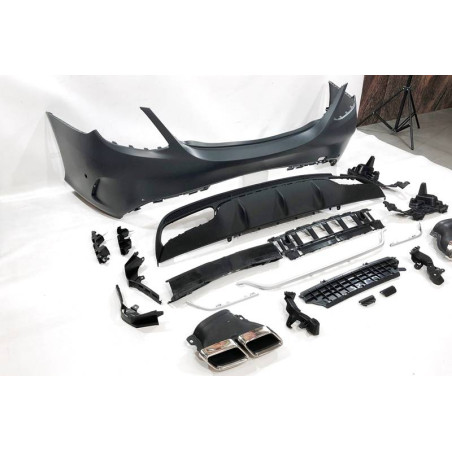 Paraurti Posteriori Mercedes W205 2014-2018 4P Look C63 Terminali di scarico (Cod. E-TCM01360096)
