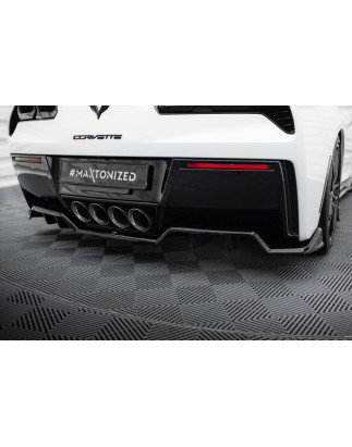 Splitter centrale posteriore (con barre verticali) Chevrolet Corvette C7 (Cod. M-CH-CO-C7-RD3G+RD2G)