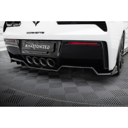 Splitter centrale posteriore (con barre verticali) Chevrolet Corvette C7 (Cod. M-CH-CO-C7-RD3G+RD2G)