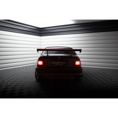 Spoiler in carbonio  + LED BMW 3 Coupe E46 (Cod. M-CF-BM-3-46-C-WING5-INT-245-P+LED)