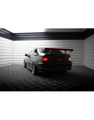 Spoiler in carbonio  + LED BMW 3 Coupe E46 (Cod. M-CF-BM-3-46-C-WING5-INT-245-P+LED)