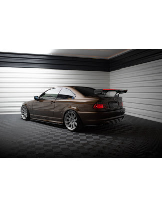 Spoiler in carbonio  + LED BMW 3 Coupe E46 (Cod. M-CF-BM-3-46-C-WING5-INT-245-P+LED)
