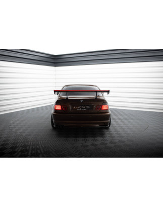 Spoiler in carbonio  + LED BMW 3 Coupe E46 (Cod. M-CF-BM-3-46-C-WING5-INT-245-P+LED)