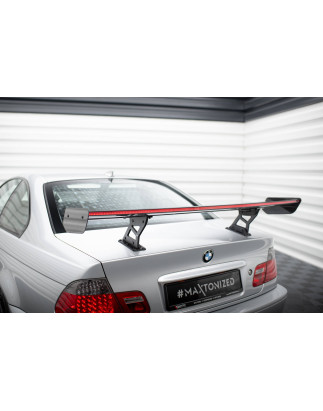 Spoiler in carbonio  + LED BMW 3 Coupe E46 (Cod. M-CF-BM-3-46-C-WING5-INT-245-P+LED)