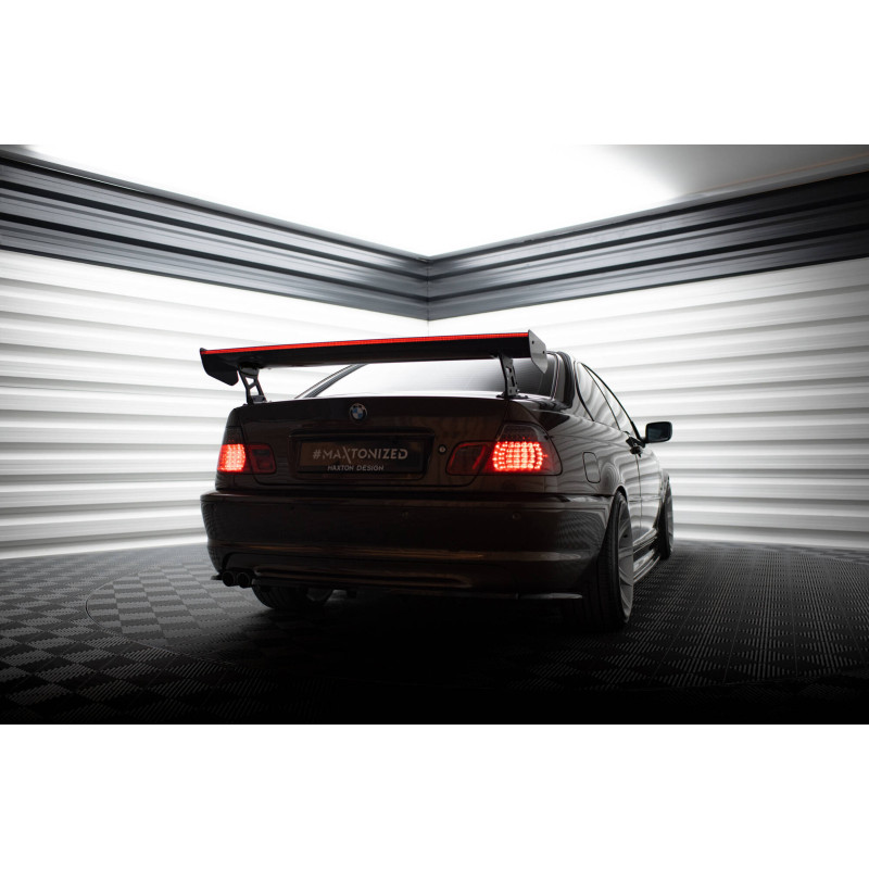 Spoiler in carbonio  + LED BMW 3 Coupe E46 (Cod. M-CF-BM-3-46-C-WING5-EXT-245-P+LED)