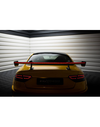 Spoiler in carbonio con supporto superiore + LED Audi A5 Coupe 8T (Cod. M- CF-AU-A5-1-WING5-UPP-245-