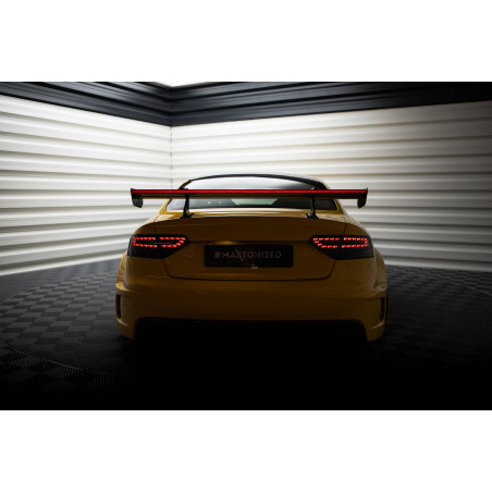 Spoiler in carbonio con supporto superiore + LED Audi A5 Coupe 8T (Cod. M- CF-AU-A5-1-WING5-UPP-245-