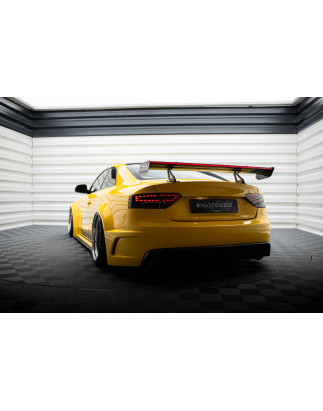 Spoiler in carbonio con supporto superiore + LED Audi A5 Coupe 8T (Cod. M- CF-AU-A5-1-WING5-UPP-245-