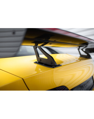 Spoiler in carbonio con supporto superiore + LED Audi A5 Coupe 8T (Cod. M- CF-AU-A5-1-WING5-UPP-245-