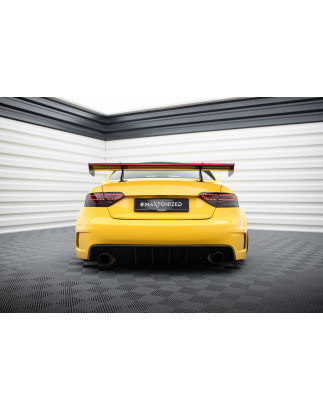 Spoiler in carbonio con supporto superiore + LED Audi A5 Coupe 8T (Cod. M- CF-AU-A5-1-WING5-UPP-245-