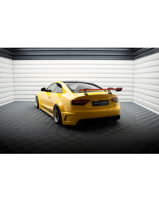 Spoiler in carbonio con supporto superiore + LED Audi A5 Coupe 8T (Cod. M- CF-AU-A5-1-WING5-UPP-245-