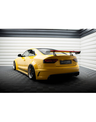 Spoiler in carbonio con supporto superiore + LED Audi A5 Coupe 8T (Cod. M- CF-AU-A5-1-WING5-UPP-245-