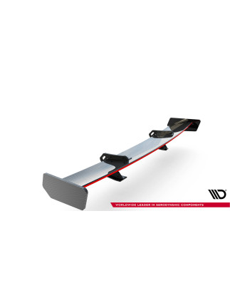 Spoiler in carbonio con supporto superiore + LED Audi A5 Coupe 8T (Cod. M- CF-AU-A5-1-WING5-UPP-245-
