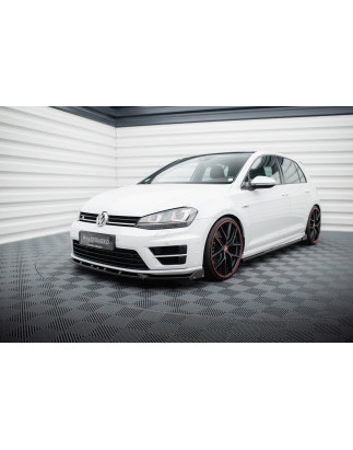 SPLITTER ANTERIORE V.5 + Flaps Volkswagen Golf R / R-Line Mk7 (Cod. M-VW-GO-7-R-FD5G+FSF1B)