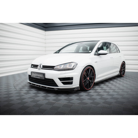 SPLITTER ANTERIORE V.5 + Flaps Volkswagen Golf R / R-Line Mk7 (Cod. M-VW-GO-7-R-FD5G+FSF1B)