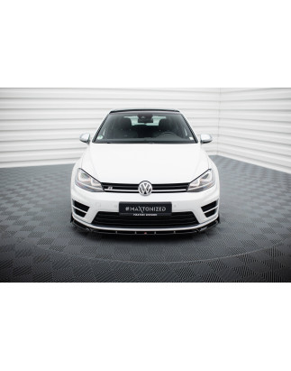 SPLITTER ANTERIORE V.5 + Flaps Volkswagen Golf R / R-Line Mk7 (Cod. M-VW-GO-7-R-FD5G+FSF1B)