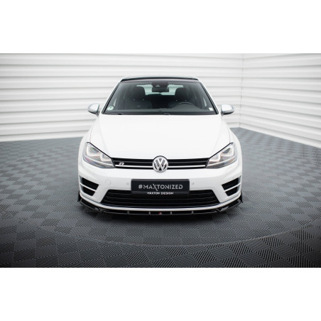 SPLITTER ANTERIORE V.5 + Flaps Volkswagen Golf R / R-Line Mk7 (Cod. M-VW-GO-7-R-FD5G+FSF1B)