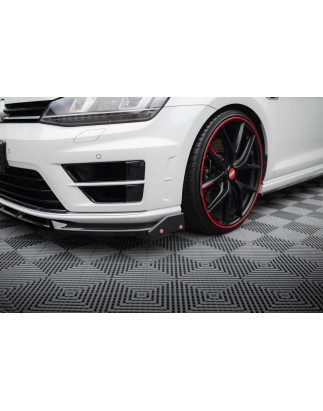 SPLITTER ANTERIORE V.5 + Flaps Volkswagen Golf R / R-Line Mk7 (Cod. M-VW-GO-7-R-FD5G+FSF1B)