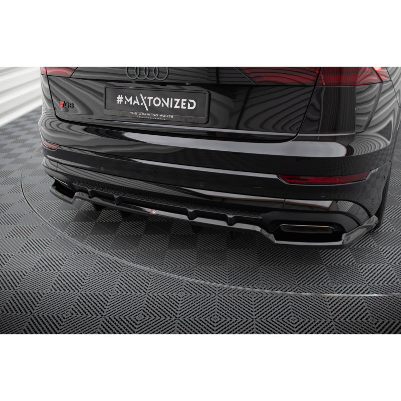 Splitter posteriore (con barre verticali) V.1 Audi SQ8 / Q8 S-Line Mk1 Facelift (Cod. M-AU-Q8-1F-SLI