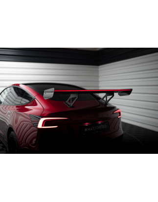 Carbon Spoiler + LED Tesla Model 3 (Cod. M-CF-TE-MODEL3-1-WING5-245-P+LED)