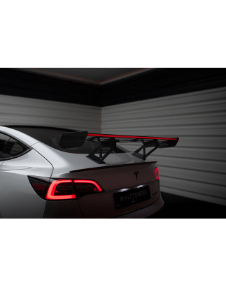Carbon Spoiler + LED Tesla Model 3 (Cod. M-CF-TE-MODEL3-1-WING5-245-P+LED)