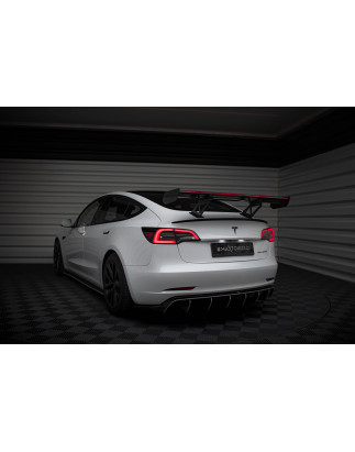 Carbon Spoiler + LED Tesla Model 3 (Cod. M-CF-TE-MODEL3-1-WING5-245-P+LED)