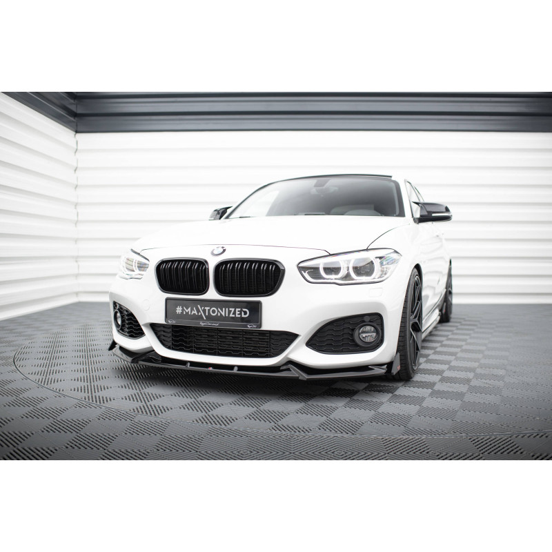 SPLITTER ANTERIORE V.5 + Flaps BMW 1 M-Pack / M140i F20 Facelift (Cod. M-BM-1-F20F-M-FD5G+FSF1B)