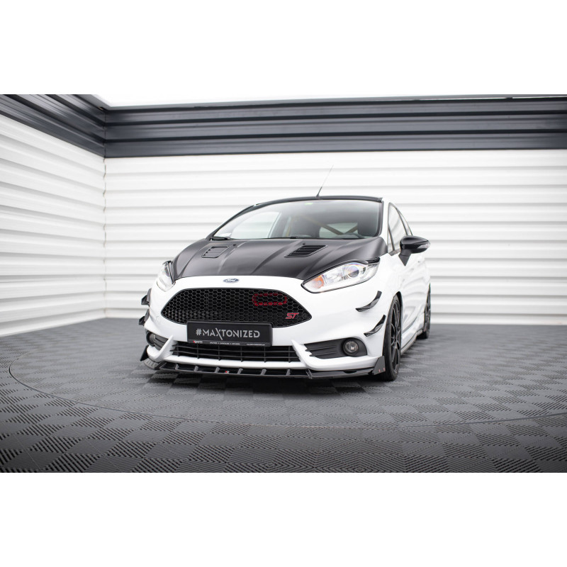 SPLITTER ANTERIORE V.6 + Flaps Ford Fiesta ST Mk7 Facelift (Cod. M-FO-FI-7F-ST-FD6G+FSF1B)