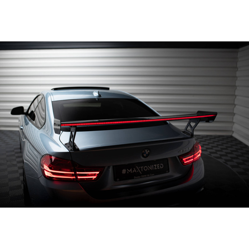 Spoiler in carbonio  + LED BMW 4 F32 / 4 F32 M-Pack Coupe  (Cod. M-CF-BM-4-F32-WING5-EXT-245-P+LED)